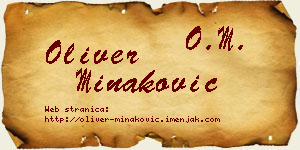 Oliver Minaković vizit kartica